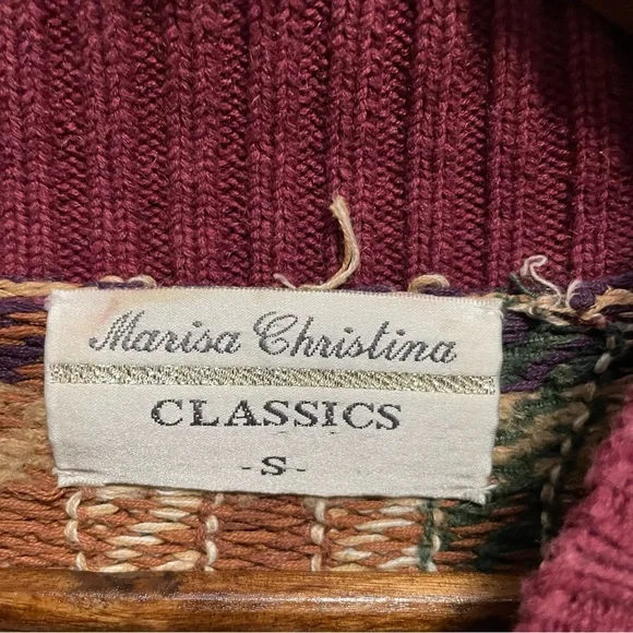 Vintage 90s  Marisa Christina Houndstooth Sweater Women’s Small Fits like XS - Picture 7 of 9